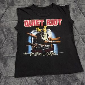 VTG Quiet Riot Condition Critical Muscle Tee Glow In The Dark Single Stitch